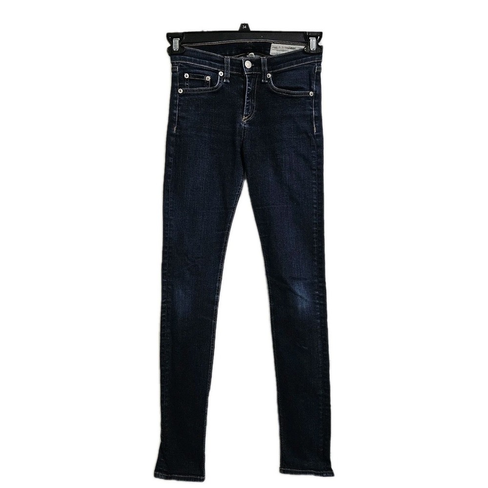 Rag & Bone Jeans Women 26 Blue High Rise Skinny Heritage Denim Dark Wash Stretch